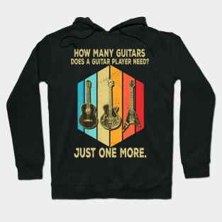 How Many Guitars Vintage Design Hoodie